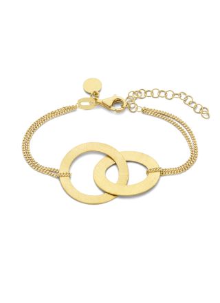 Armband Lola S van zilver goud verguld Lengte: 16-21 cm